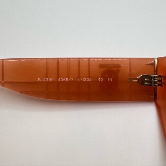Burberry - translucent Orange frame Sunglasses B4390 - NWT - 47-25-140 - Picture 6 of 16
